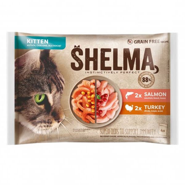 SHELMA MIX KITTEN konservi kaķēniem 4x85g